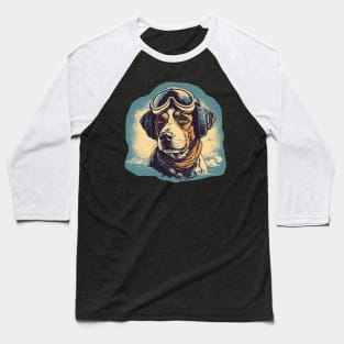 Aviator dog Baseball T-Shirt